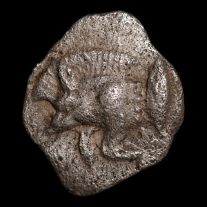 Mysia, City of Kyzikos, AR Hemiobol, Boar & Lion - c. 480 to 400 BCE - Greek World