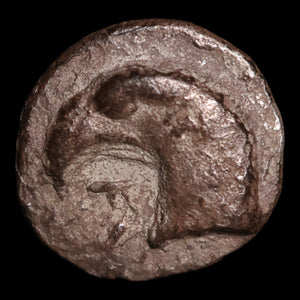 Aeolis, City of Kyme, AR Hemiobol, Eagle's Head - c. 480 to 450 BCE - Greek World