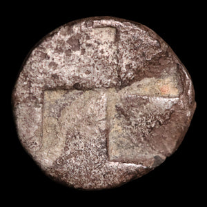Aeolis, City of Kyme, AR Hemiobol, Eagle's Head - c. 480 to 450 BCE - Greek World