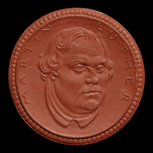 Weimar Germany, Eisenach, 1 Mark, Porcelain Notgeld (Martin Luther Commemorative) - 1921 - Germany