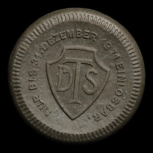 Weimar Germany, Charlottenburg, 5 Marks, Porcelain Notgeld - 1921 - Germany