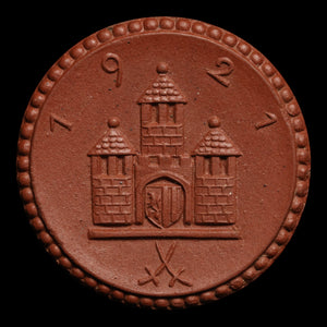 Weimar Germany, Freiberg, 1 Mark, Porcelain Notgeld - 1921 - Germany