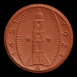 Weimar Germany, Amberg, 25 Pfennigs, Porcelain Notgeld - 1921 - Germany