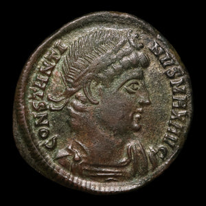 Rome, Constantine the Great, AE Unit, Two Soldiers Reverse - 336 to 337 CE - Roman Empire