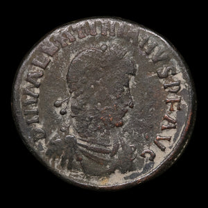 Rome, Emperor Valentinian II, AE Unit, Emperor Holding Victory Reverse - 378 to 383 CE - Roman Empire