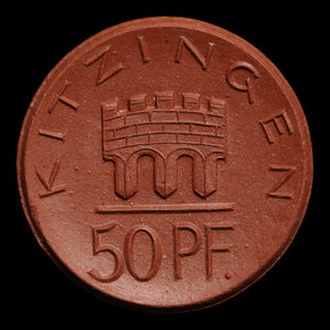 Weimar Germany, Kitzingen, 50 Pfennigs, Porcelain Notgeld - 1921 - Germany