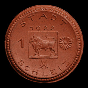 Weimar Germany, Schleiz, 5 Marks, Porcelain Notgeld - 1922 - Germany