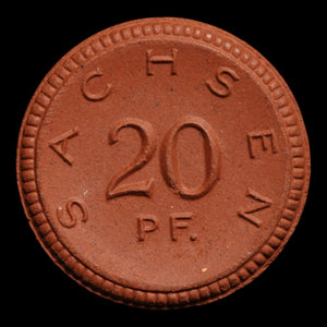 Weimar Germany, Sachsen, 50 Pfennigs, Porcelain Notgeld - 1921 - Germany
