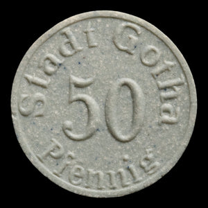 Weimar Germany, Gotha, 50 Pfennigs, Porcelain Notgeld - 1920 - Germany