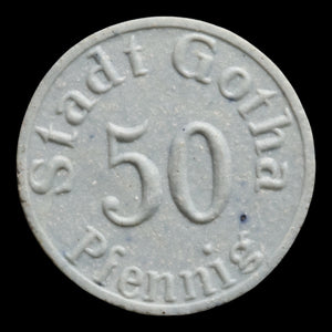 Weimar Germany, Gotha, 50 Pfennigs, Porcelain Notgeld - 1920 - Germany