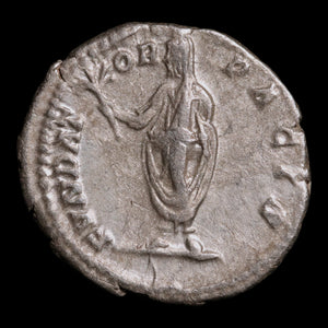 Rome, Emperor Septimius Severus, AR Denarius, Emperor in Toga Reverse - 202 to 210 CE - Roman Empire
