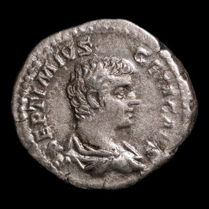 Rome, Emperor Geta, AR Denarius, Minerva (Goddess of Wisdom) - 203 to 208 CE - Roman Empire