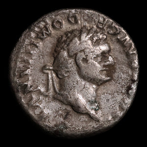 Rome, Emperor Domitian, AR Denarius, Romulus & Remus Reverse - 77 to 78 CE - Roman Empire