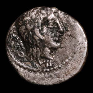 Roman Republic, M. Porcius Cato, AR Quinarius, Liber (God of Wine) - 89 BCE - Roman Republic