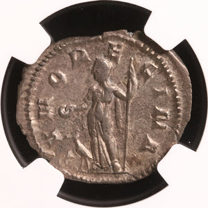 Rome, Herennia Etruscilla, AR Antoninianus, Juno (Goddess of Marriage), VF (Very Fine) - 249 to 251 CE - NGC Certified