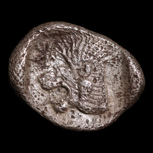 Mysia, City of Kyzikos, AR Hemiobol, Boar & Lion - c. 450 to 330 BCE - Greek World