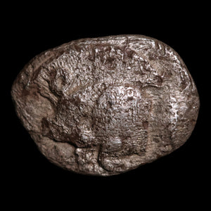Mysia, City of Kyzikos, AR Hemiobol, Boar & Lion - c. 450 to 330 BCE - Greek World