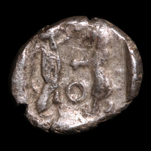 Phoenicia, City of Sidon, AR 1/16 Shekel, Ship & King Fighting Lion - c. 400 to 333 BCE - Greek World