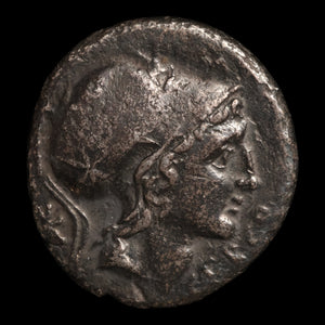 Roman Republic, Q. Lutatius Cerco (Issuer), AR Denarius, Roma & Ship - 109 to 108 BCE - Roman Republic