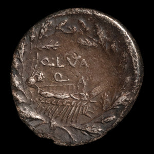 Roman Republic, Q. Lutatius Cerco (Issuer), AR Denarius, Roma & Ship - 109 to 108 BCE - Roman Republic