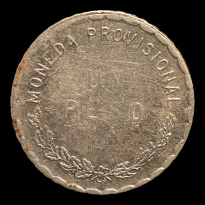 Mexican Revolution, State of Oaxaca, Provisional Currency, 1 Silver Peso - 1915 - Mexican Revolution