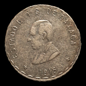 Mexican Revolution, State of Oaxaca, Provisional Currency, 1 Silver Peso - 1915 - Mexican Revolution