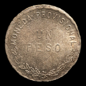 Mexican Revolution, State of Oaxaca, Provisional Currency, 1 Silver Peso - 1915 - Mexican Revolution
