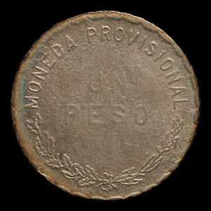 Mexican Revolution, State of Oaxaca, Provisional Currency, 1 Silver Peso - 1915 - Mexican Revolution