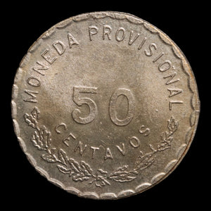 Mexican Revolution, State of Oaxaca, Provisional Currency, Silver 50 Centavos - 1915 - Mexican Revolution
