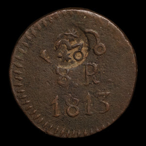 Mexican War for Independence, Insurgent Coinage, Copper 8 Reales  - 1813 - Mexico