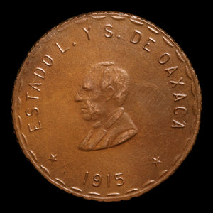 Mexican Revolution, State of Oaxaca, Provisional Currency, Copper 20 Centavos - 1915 - Mexican Revolution