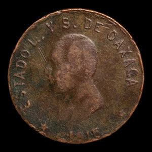 Mexican Revolution, State of Oaxaca, Provisional Currency, Copper 5 Centavos - 1915 - Mexican Revolution