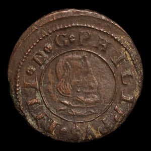 Spain, King Philip IV, Copper 16 Maravedis - 1662 - Spanish Empire