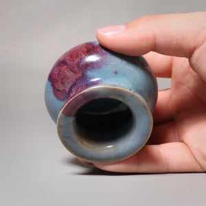 China, Ming Dynasty, Jun Ware (Junyao) Blue & Purple Glazed Miniature Censer (Incense Burner) - c. 1400s CE - Imperial China