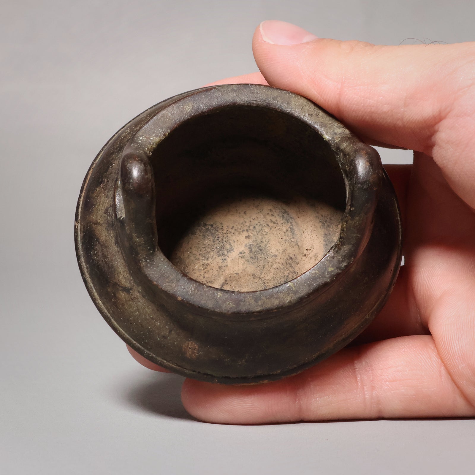 China, Qing Dynasty or Early Republic, Miniature Copper Censure (Incense Burner) - c. 1850 to 1920 CE - Qing or Early Republic of China