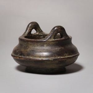 China, Qing Dynasty or Early Republic, Miniature Copper Censure (Incense Burner) - c. 1850 to 1920 CE - Qing or Early Republic of China