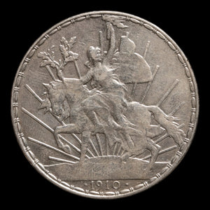 Mexico, "Caballito" 1 Silver Peso, Liberty on Horseback - 1910 - Mexico (Porfiriato Period)