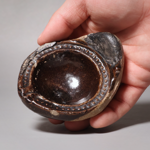 China, Song to Yuan Dynasty, Earthenware Oil Lamp with Brown Glaze - c. 1200s CE - Imperial China