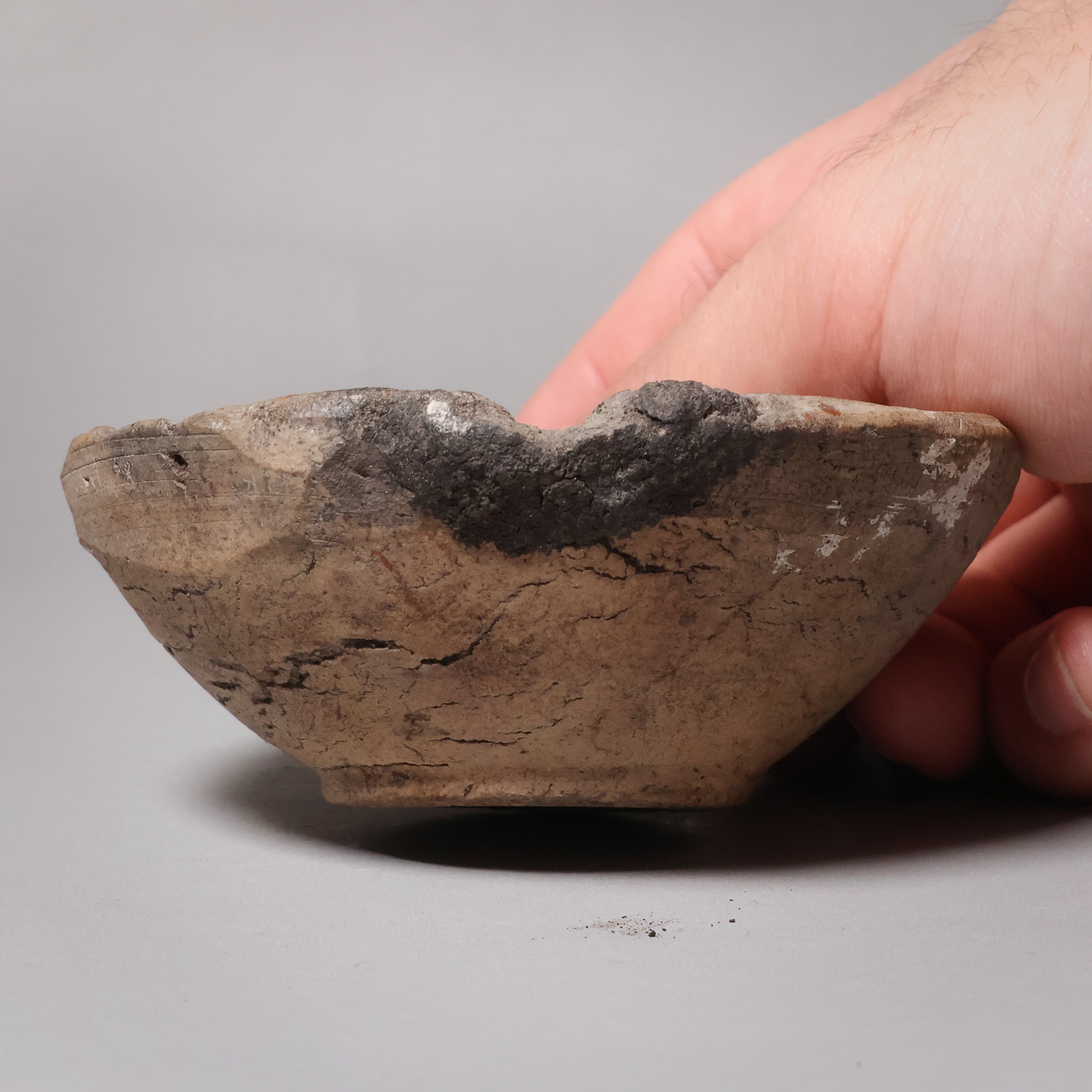 China, Song to Yuan Dynasty, Earthenware Oil Lamp with Brown Glaze - c. 1200s CE - Imperial China