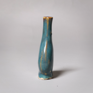 China, Qing Dynasty or Early Republic, Medicine Vial with Blue Glaze - c. 1850 to 1920 CE - Qing or Early Republic of China