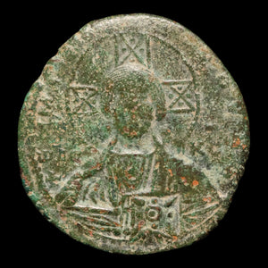 Byzantine Empire, Anonymous (Portrait of Christ), Bronze Follis - 976 to 1028 CE - Byzantine Empire