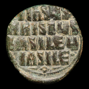 Byzantine Empire, Anonymous (Portrait of Christ), Bronze Follis - 976 to 1028 CE - Byzantine Empire