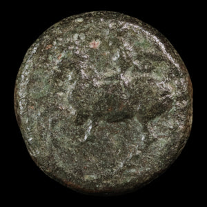 Thessaly, City of Pelinna, AE Unit, Mantho & Horseman - c. 306 to 197 BCE - Ancient Greece