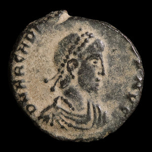 Rome, Emperor Arcadius, AE Unit, Emperor & Victory Reverse - 395 to 401 CE - Roman Empire