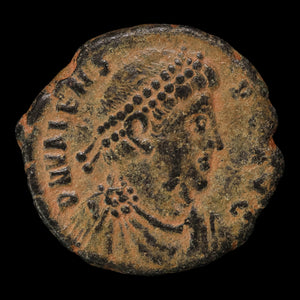 Rome, Emperor Valens, AE Unit, Emperor Dragging Captive Reverse - 364 to 375 CE - Roman Empire
