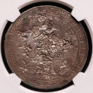 British Empire, Queen Victoria, Chop Marked Silver Trade Dollar, Mumbai Mint - 1899 - NGC Certified