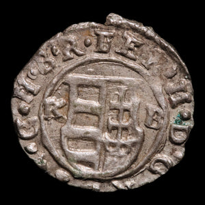 Hungary, King Ferdinand II, BI Denier, Madonna & Child - 1622 CE - Kingdom of Hungary
