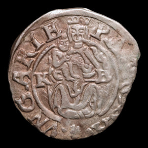 Hungary, King Maximilian I, BI Denier, Madonna & Child - 1577 CE - Kingdom of Hungary