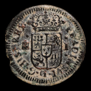 Spanish Empire, King Ferdinand VI, AE 1 Maravedis - 1747 CE - Spanish Empire