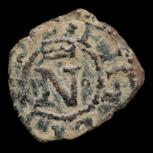 Kingdom of Navarre, King Philip IV, AE Denier - 1574 to 1591 CE - Spanish States